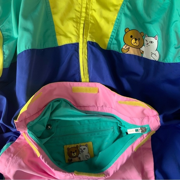 RIPNDIP | Teddy Fresh Packable Anorak Jacket (Multi) | Size Large - Picture 2 of 8